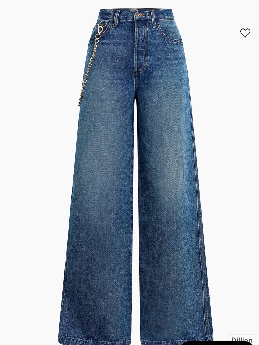 Wide Leg High-Rise Blue Denim Jeans